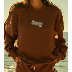 Brown Crew Neck Sweater